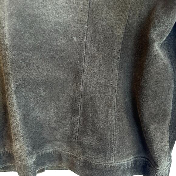 VTG Suede Leather Jacket Women XL Western Festival Boho Quiet Luxury Quality - Picture 11 of 13